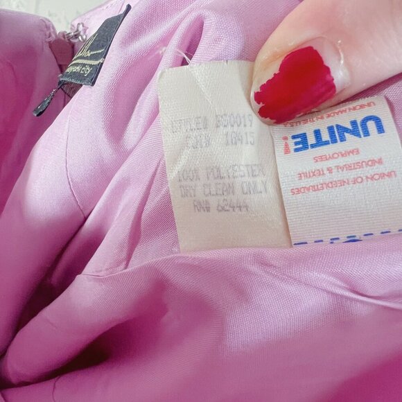 y2k Vintage Nicole Miller NY Pink Purple Formal Prom Dress Evening Gown Size 4 - Picture 10 of 11